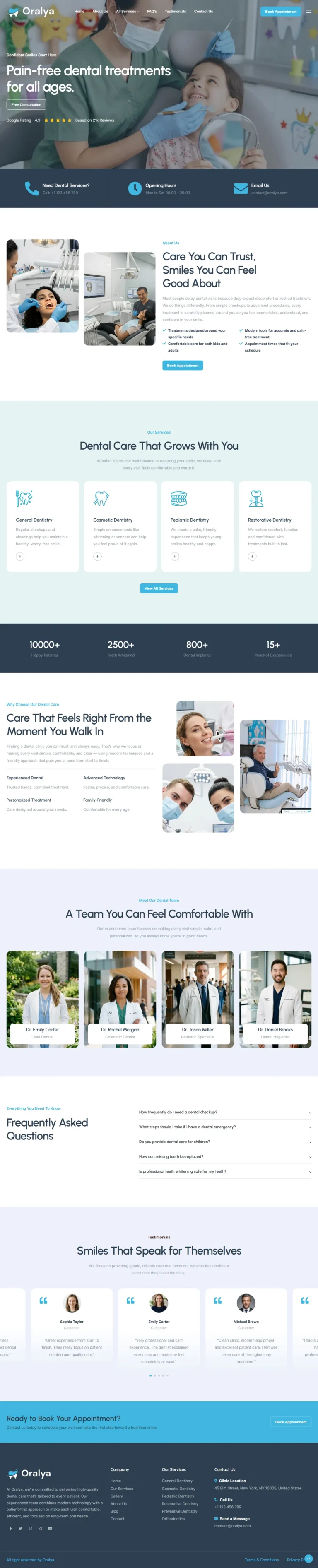 Dentist Website Design Australia WordPress